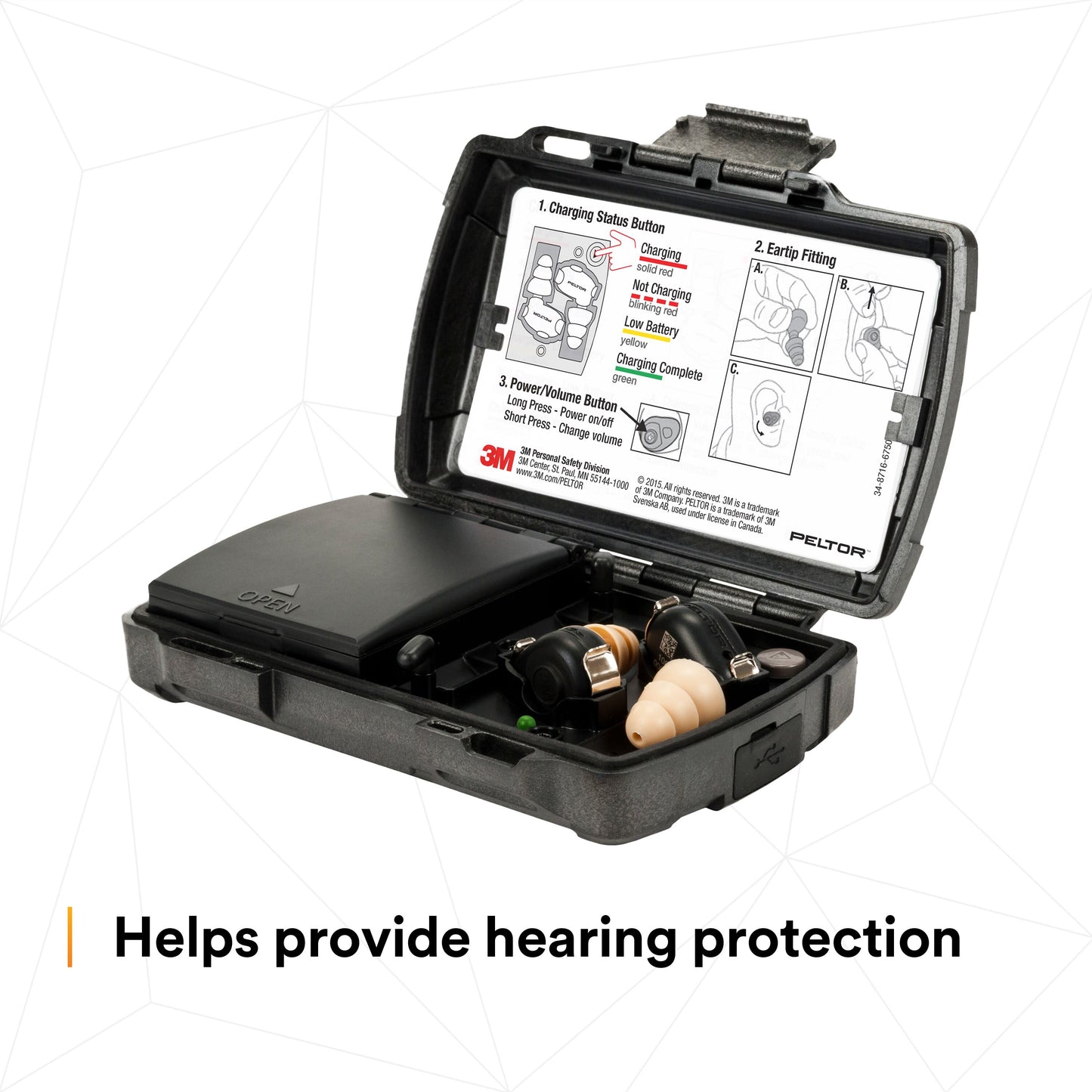 3M Peltor TEP-200 - Ear Protection and Bluetooth Capability w/ 3M Skull Screws