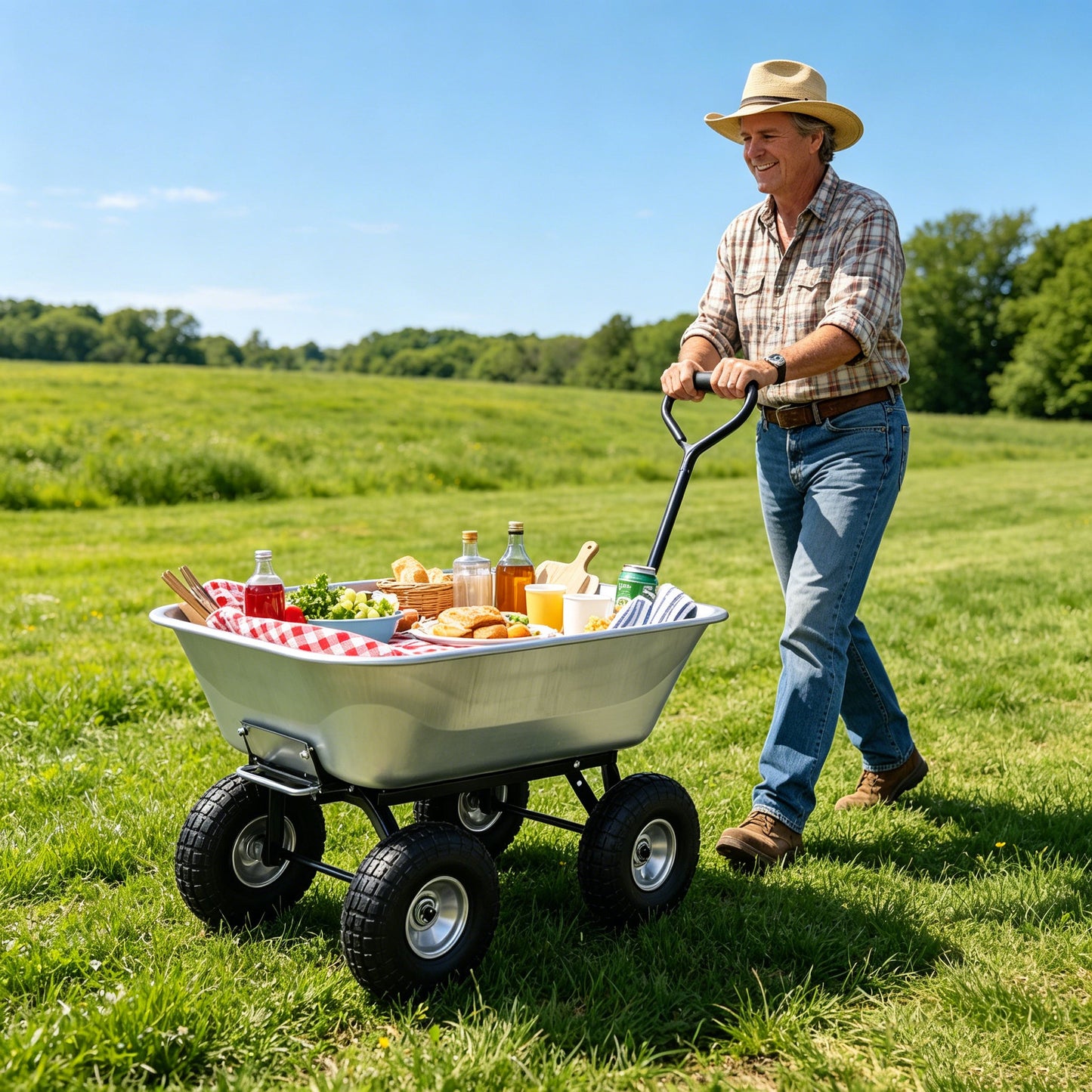 Folding Garden Dump Truck with Steel Frame