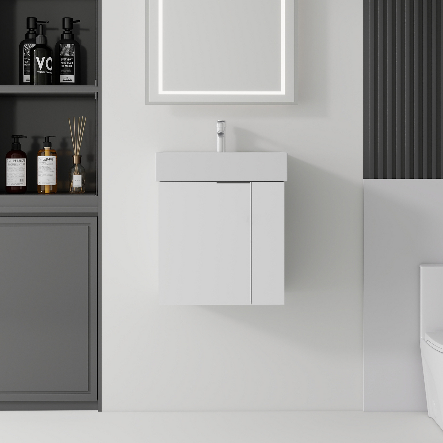 21.6" Floating Bathroom Vanity Combo