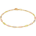 Bracelet en or 18 carats avec cristaux multiples taille baguette pour femmes
