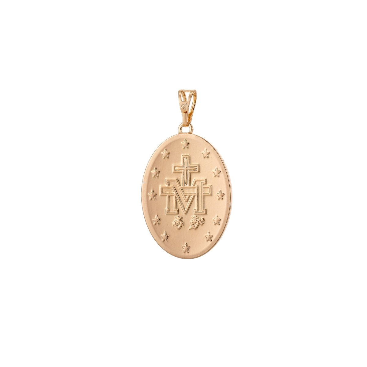 18k Gold Filled Archangel Saint Michael Medal Pendant Double Sided Charm for Jewelry Making H-813