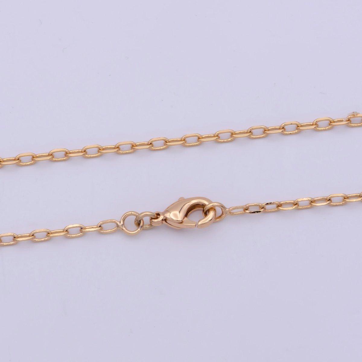 18K Gold Filled Cable Chain Necklace, 21.4 Inch Cable Chain Necklace, Dainty 1.7mm Link Necklace | WA-478 Clearance Pricing