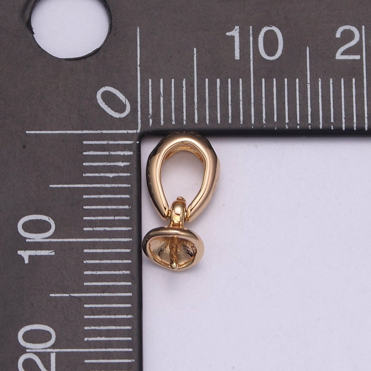 18k Gold Filled Cap Bail Peg for Half Drilled Beads L562