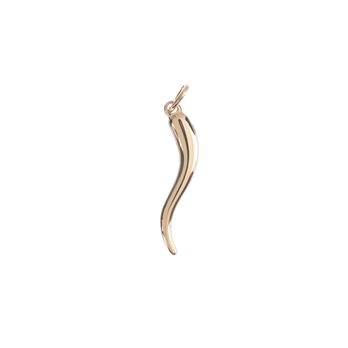 Stainless Steel Italian Horn Charm Cornicello cornetto Good Luck Protection Amulet Pendant for Necklace Jewelry Making Supplies  E-659 E-660 J-661