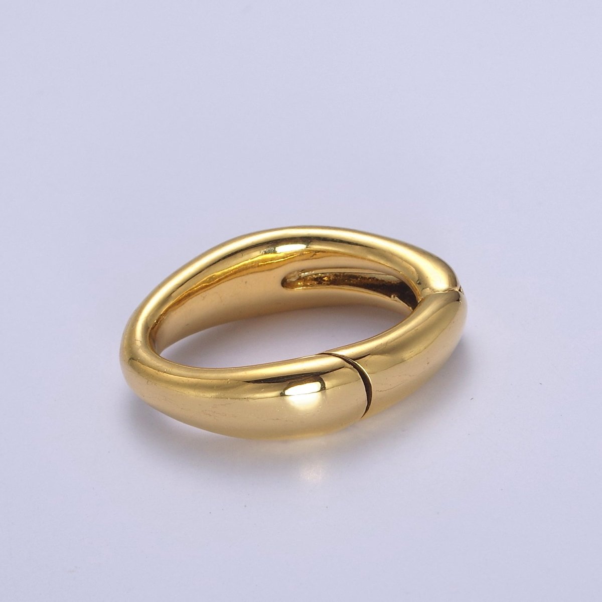 18K Gold Filled Oval Spring Clasp,Spring Carabiner Clasp,Gold Oval Clasp,Dainty Minimalist Clasp for Jewelry Making Making L-666