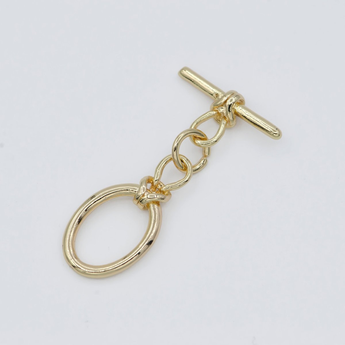 18K Gold Filled Oval Toggle Clasp DIY Jewelry Making For Necklace Bracelet Anklet L-309
