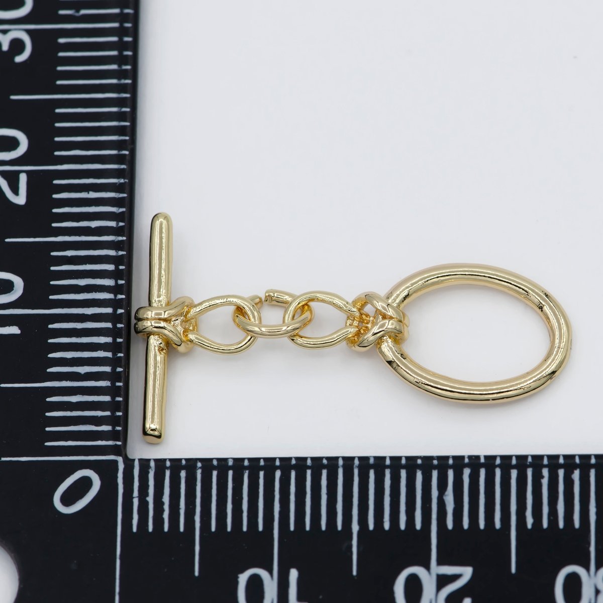 18K Gold Filled Oval Toggle Clasp DIY Jewelry Making For Necklace Bracelet Anklet L-309