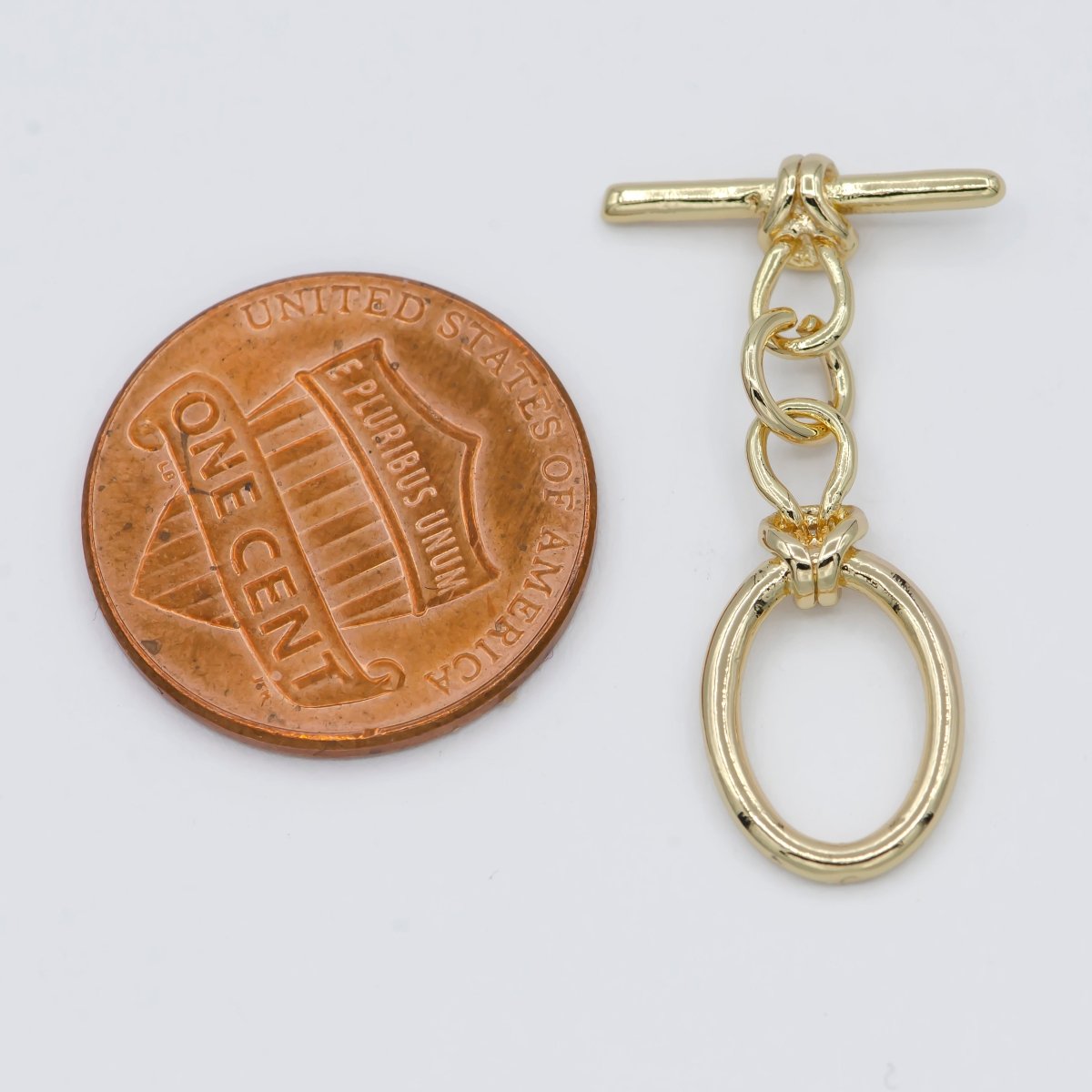 18K Gold Filled Oval Toggle Clasp DIY Jewelry Making For Necklace Bracelet Anklet L-309