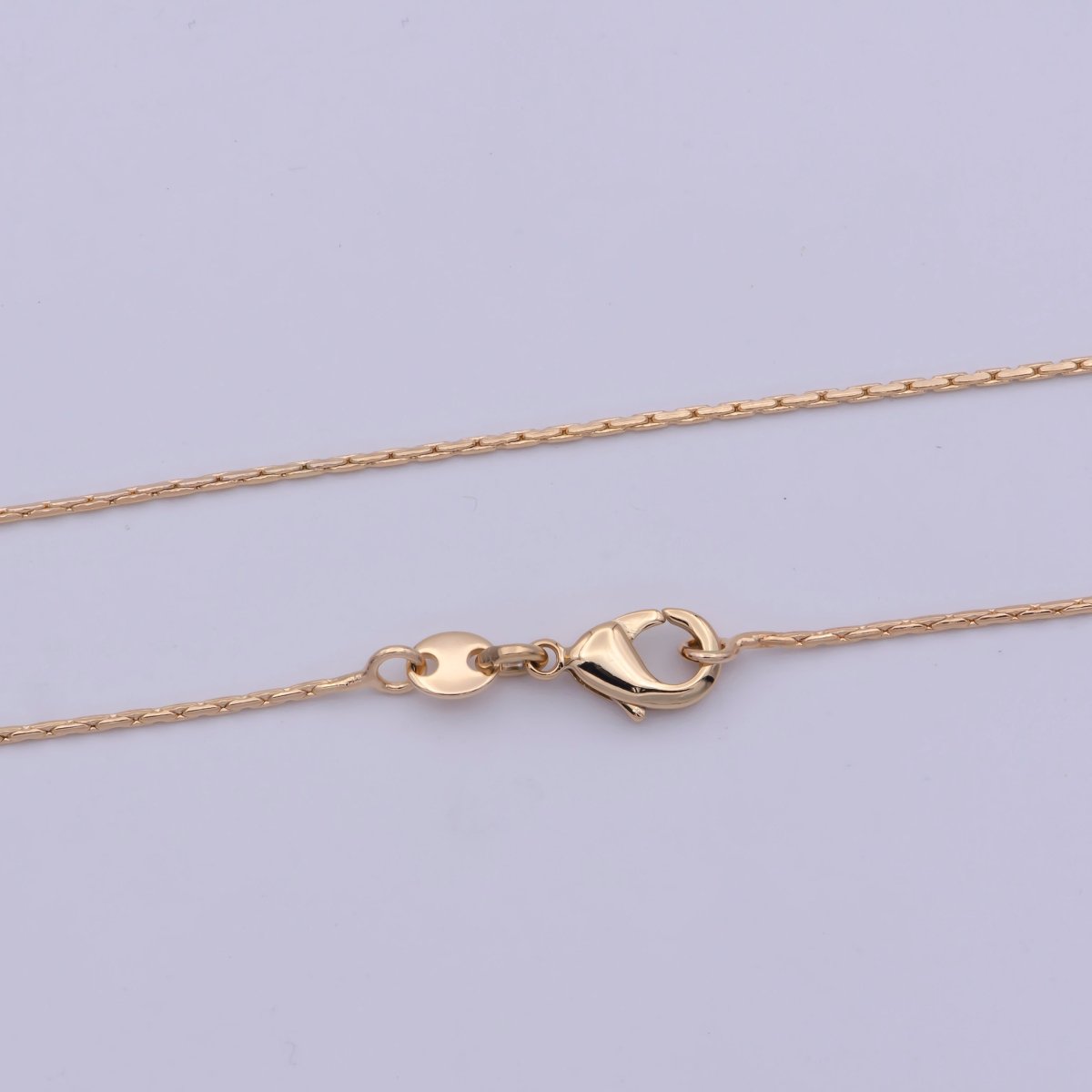 18K Gold Filled Snake Chain, 0.7mm Gold Designed Chain 18 Inches Ready To Wear Necklace w/ Lobster Clasps | WA-476 Clearance Pricing