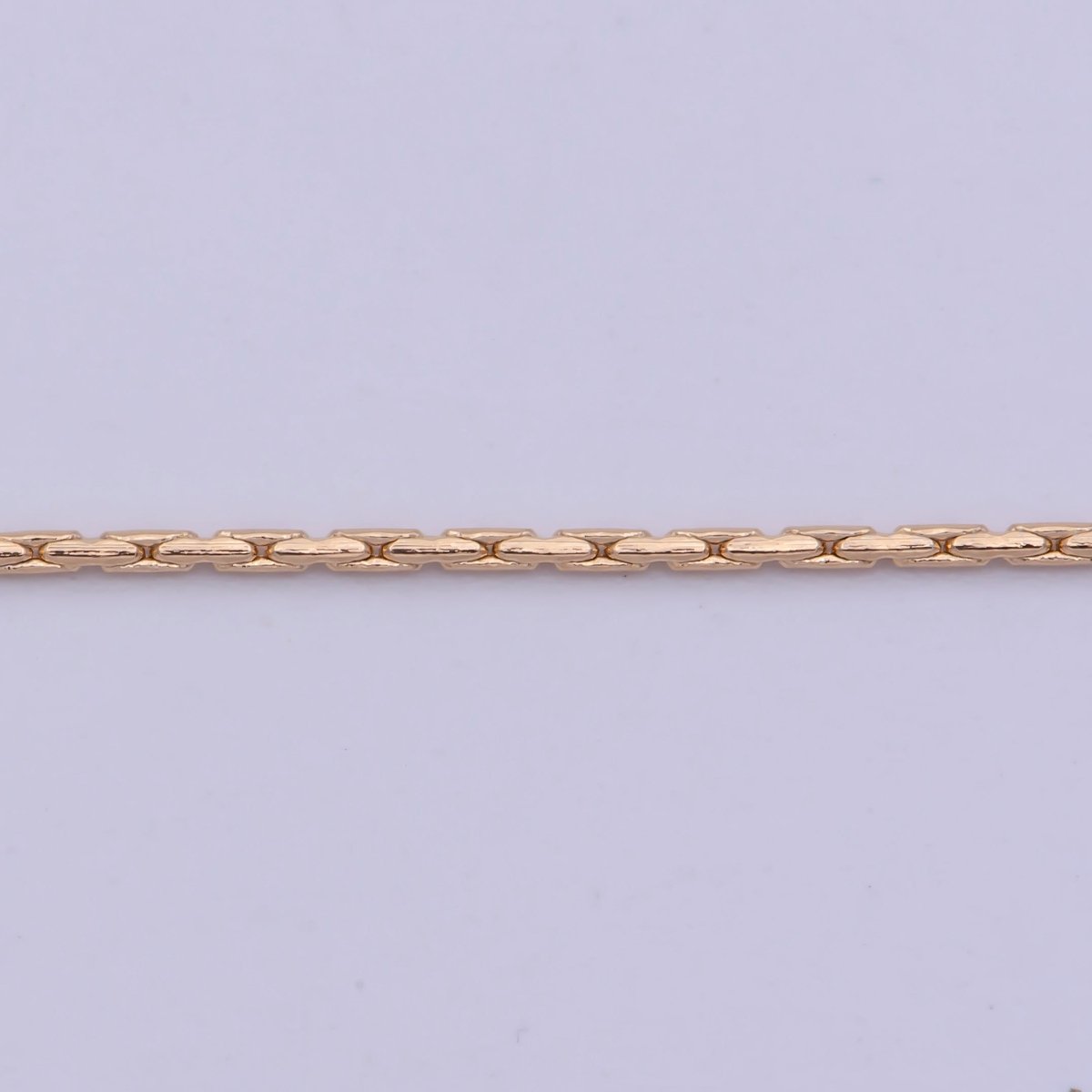 18K Gold Filled Snake Chain, 0.7mm Gold Designed Chain 18 Inches Ready To Wear Necklace w/ Lobster Clasps | WA-476 Clearance Pricing