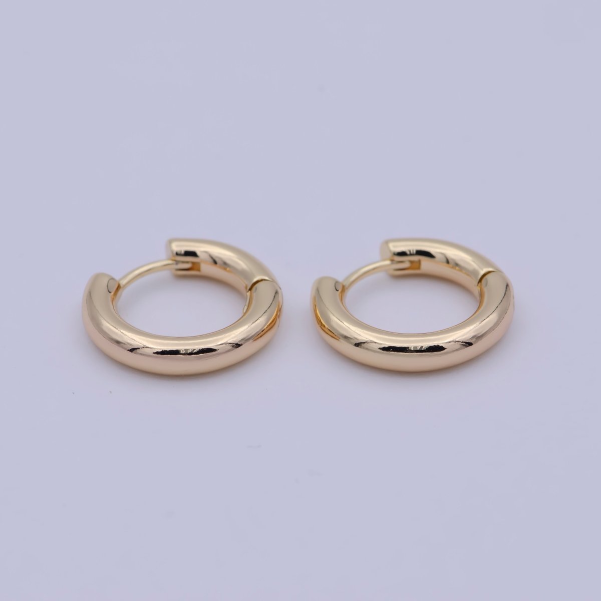 18k Gold Filled Thin Mini Ear Huggie Hoop Earrings, GOLD cartilage hoops Earring Hypoallergenic T-242
