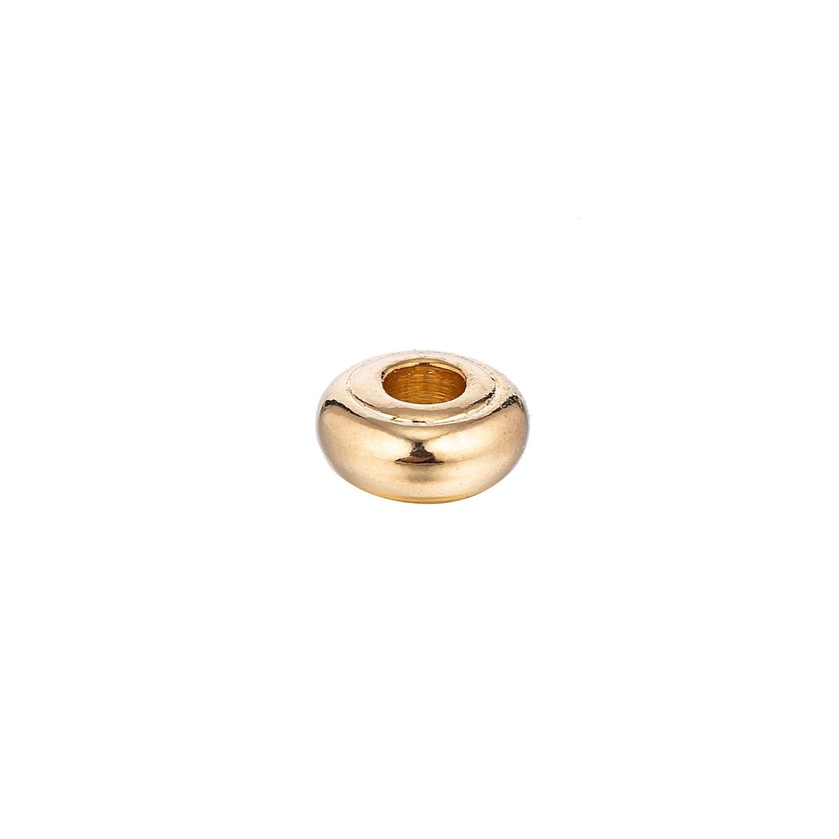 18K Gold Filled Tiny Small Donut Ring Shaped Spacer Bead Findings Connector | B-042