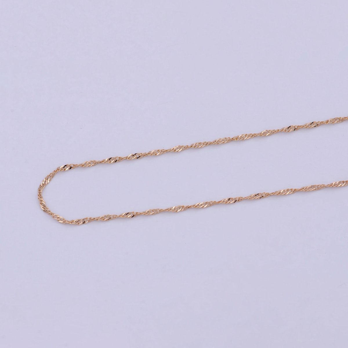 18k Gold Filled Twisted Singapore Chain Necklace, Gold Chain Necklace Layer Dainty Necklace | WA-762 Clearance Pricing