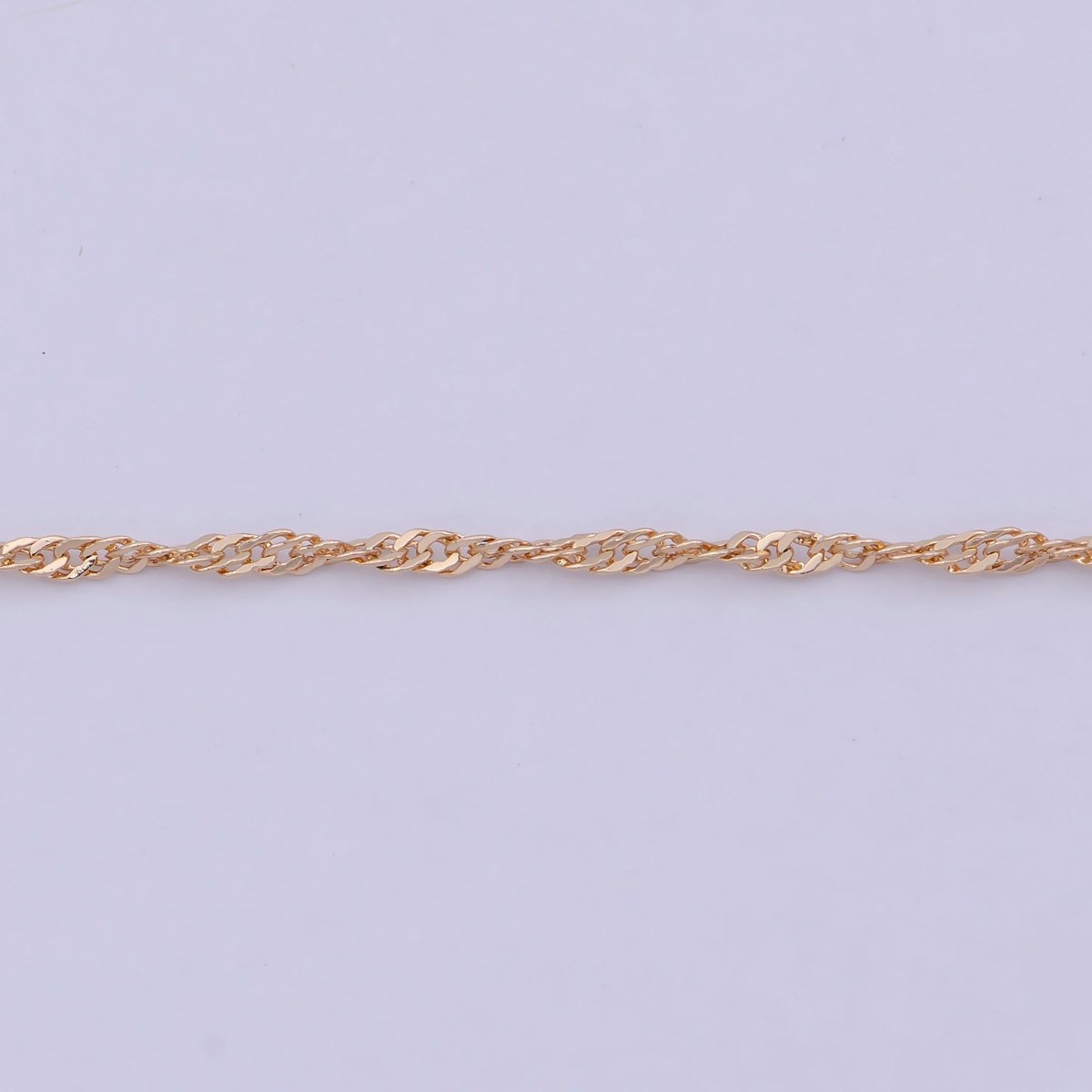 18k Gold Filled Twisted Singapore Chain Necklace, Gold Chain Necklace Layer Dainty Necklace | WA-762 Clearance Pricing