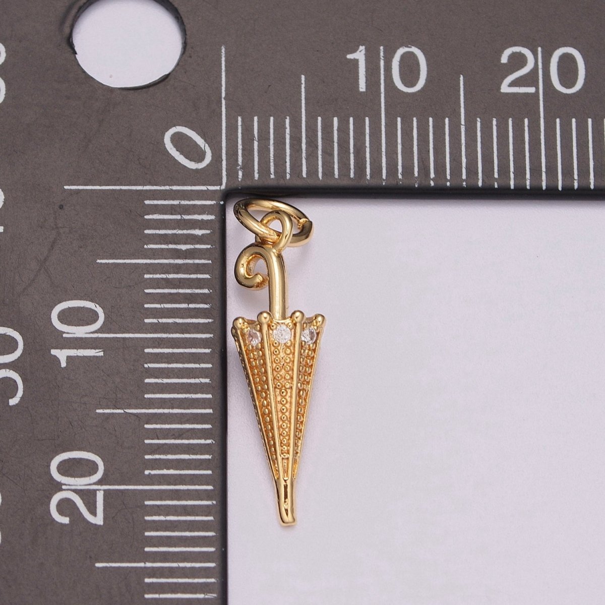 18k Gold Filled Umbrella Charm Small Umbrella Necklace Bracelet Pendant DIY Jewelry Findings M-772