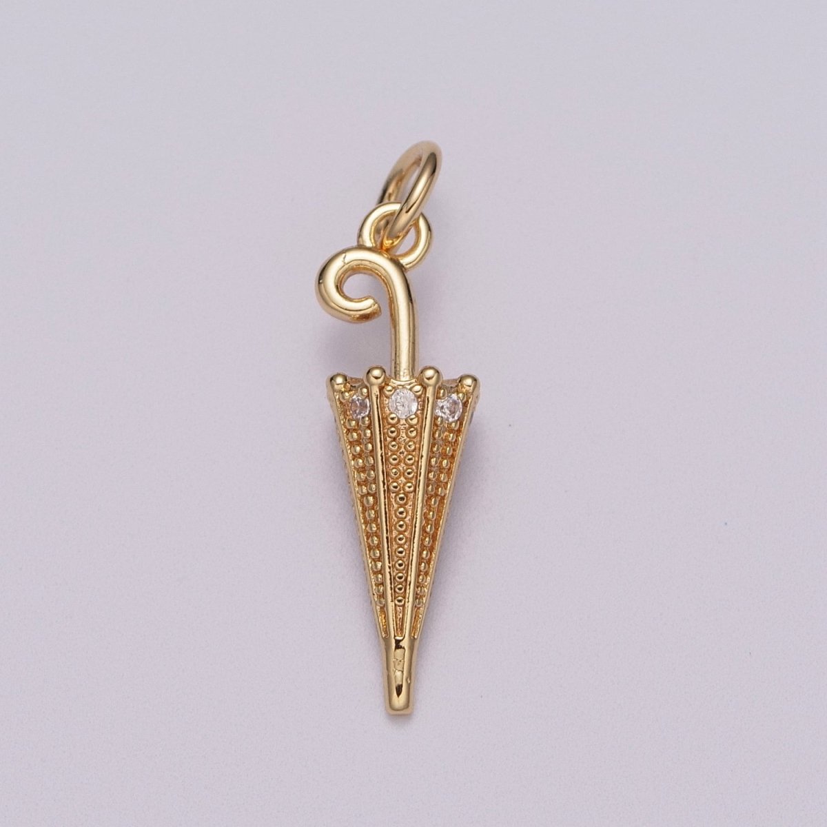 18k Gold Filled Umbrella Charm Small Umbrella Necklace Bracelet Pendant DIY Jewelry Findings M-772