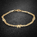 18K Gold Plated Elephant Charm Mariner Link Anklet