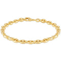 Cheville en or 18 carats maille marine gonflée 25 cm