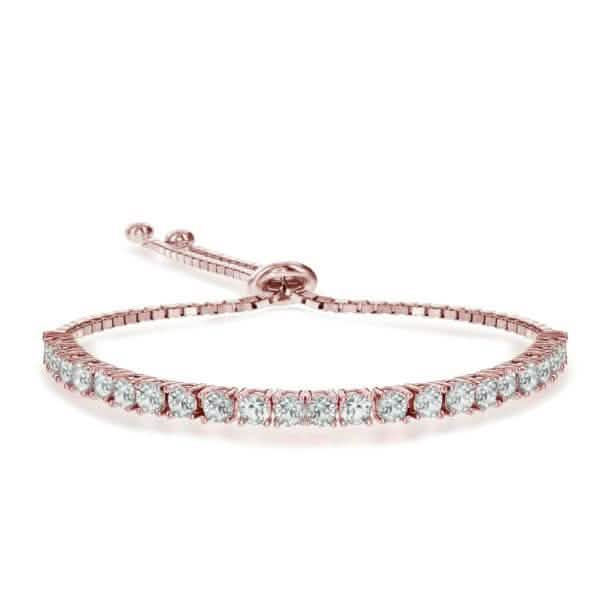 Bracelet Bolo 4 mm plaqué or rose 18 carats