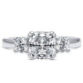 18K White Gold 5.00 Cttw Cushion Cut Engagement Ring