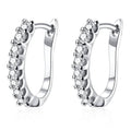 18K White Gold and Swarovski Element Crystal Petite Earrings