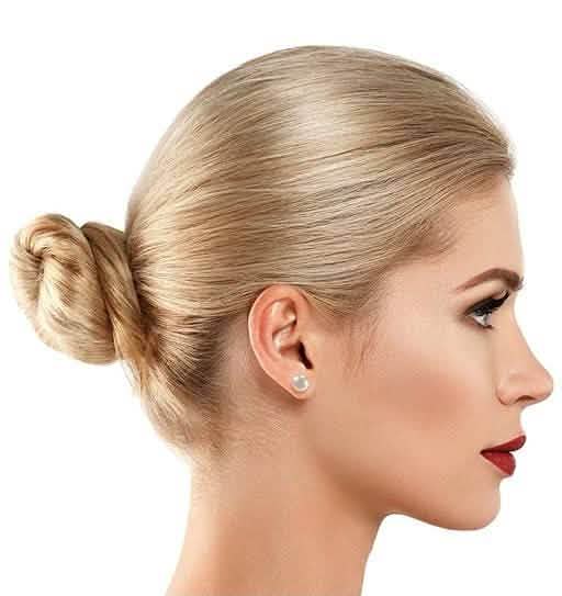 18K White Gold Plated Stud Earrings