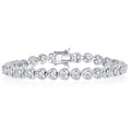 Bracelets tennis plaqués or blanc 18 carats