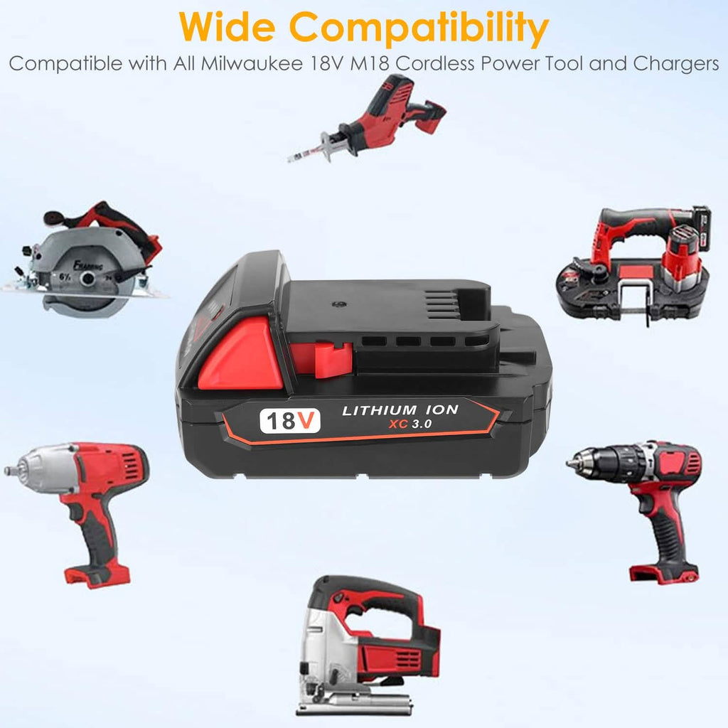 18Vバッテリー交換用 Milwaukee M18コードレス電動工具対応