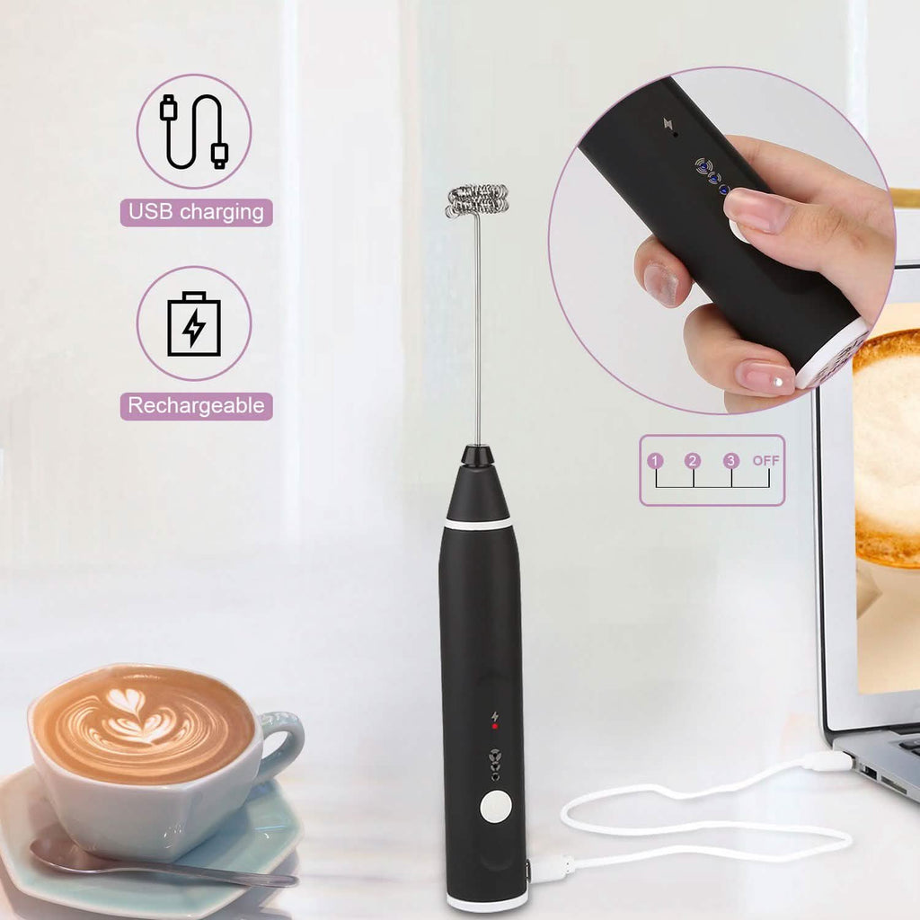 19-Pack: USB Electric Milk Coffee Frother Pitcher Set
