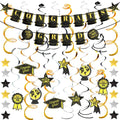 19ピース：バナー「Congrats Grad」＋吊り下げデコレーション