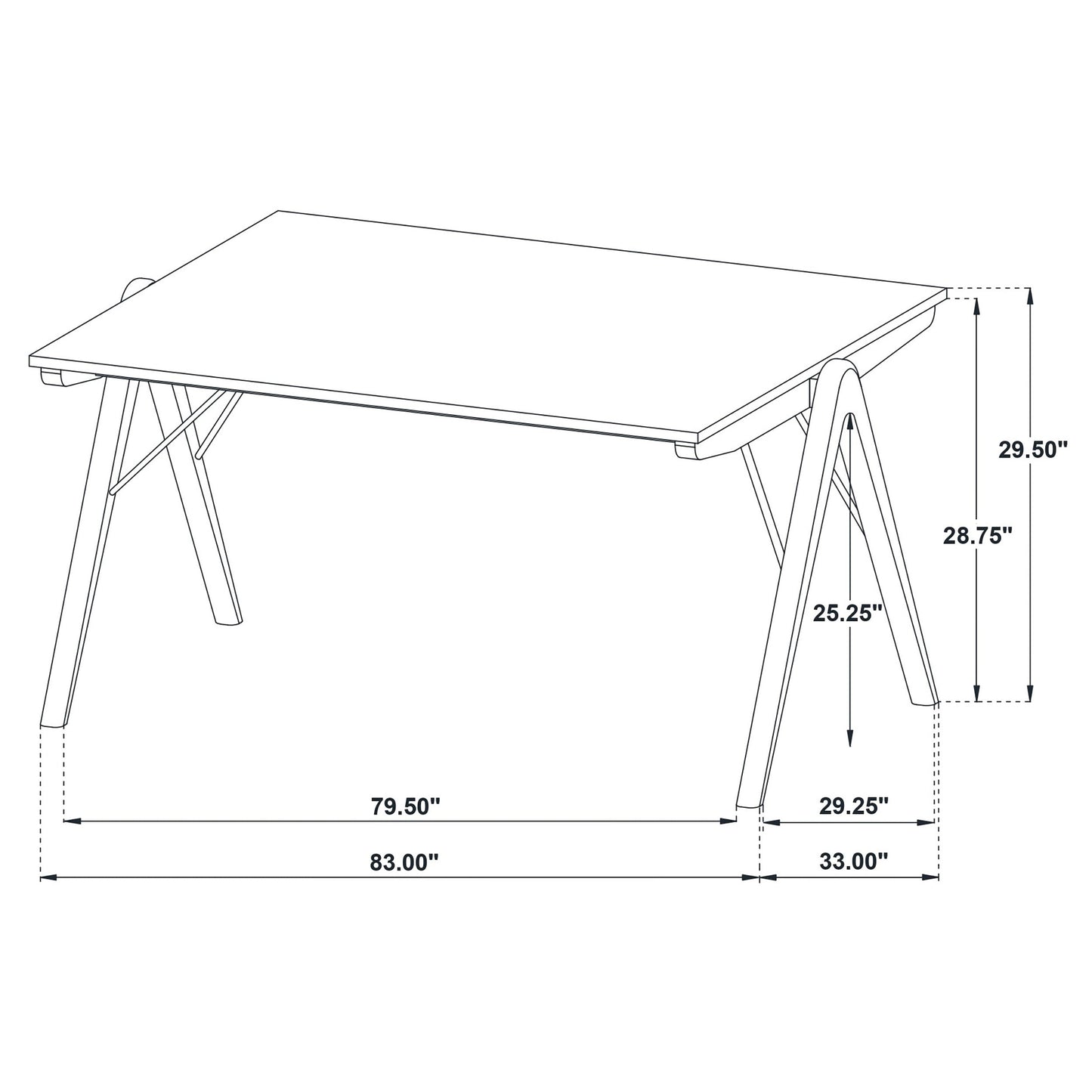 Randolph 82-inch Smart Top Rectangular Dining Table Sheesham and Brown