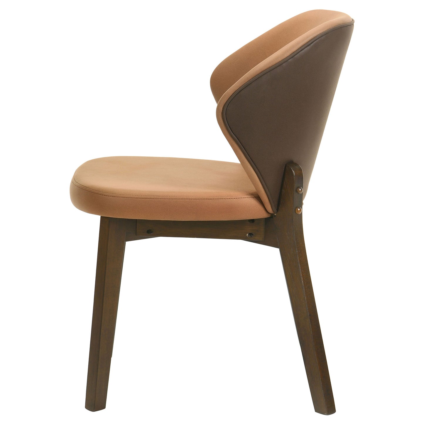 Randolph Dining Side Chair Butterscotch and Brown (Set of 2)