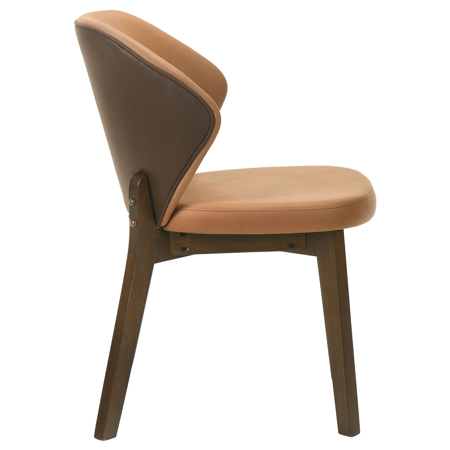 Randolph Dining Side Chair Butterscotch and Brown (Set of 2)