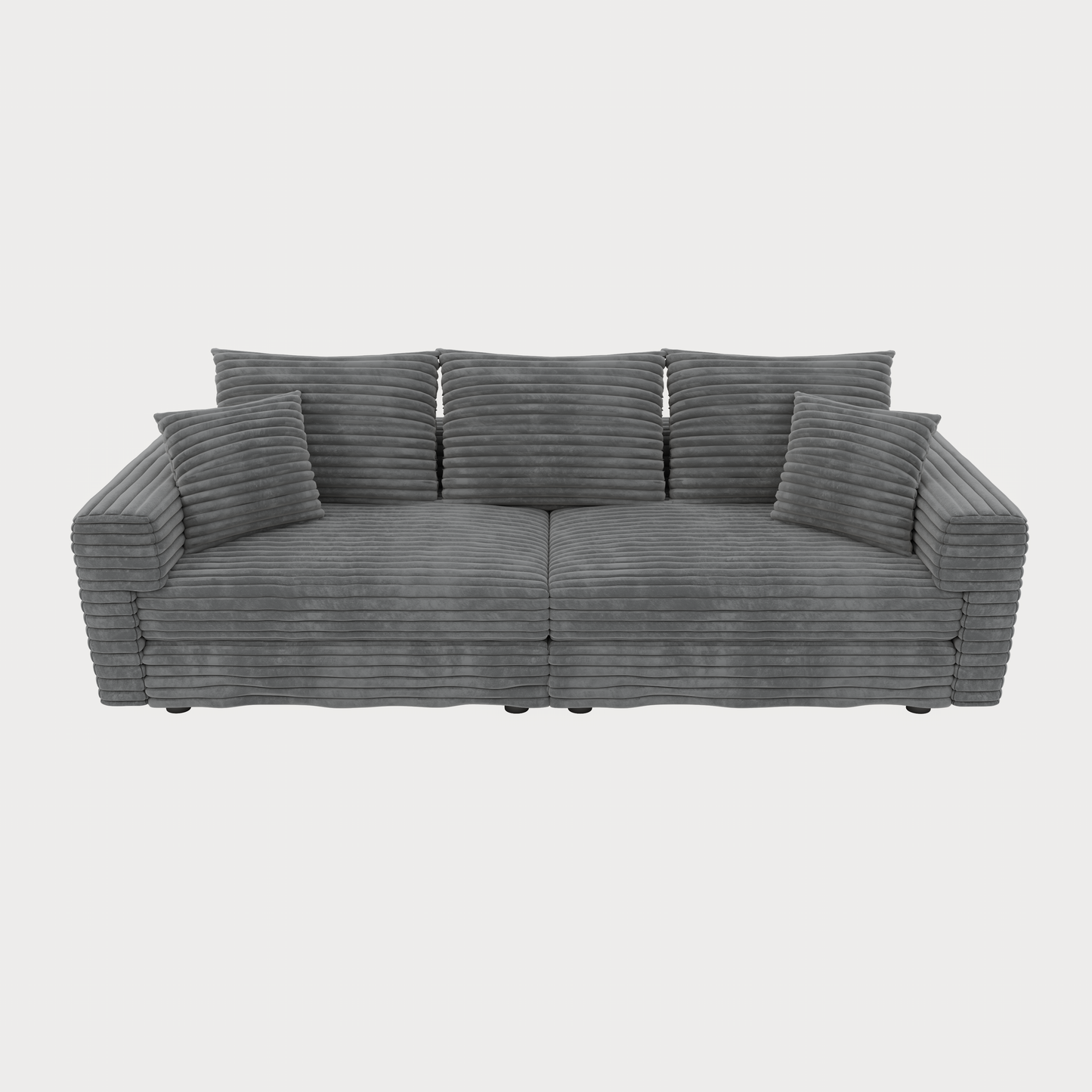 Plush Corduroy 3-Seat Sofa