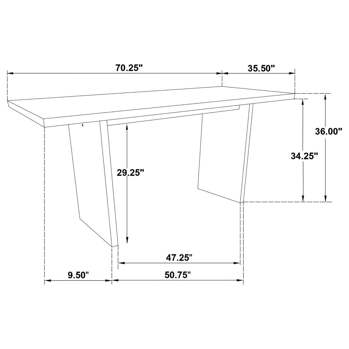 Decker 70-inch Rectangular Wood Counter Height Dining Table Natural Oak