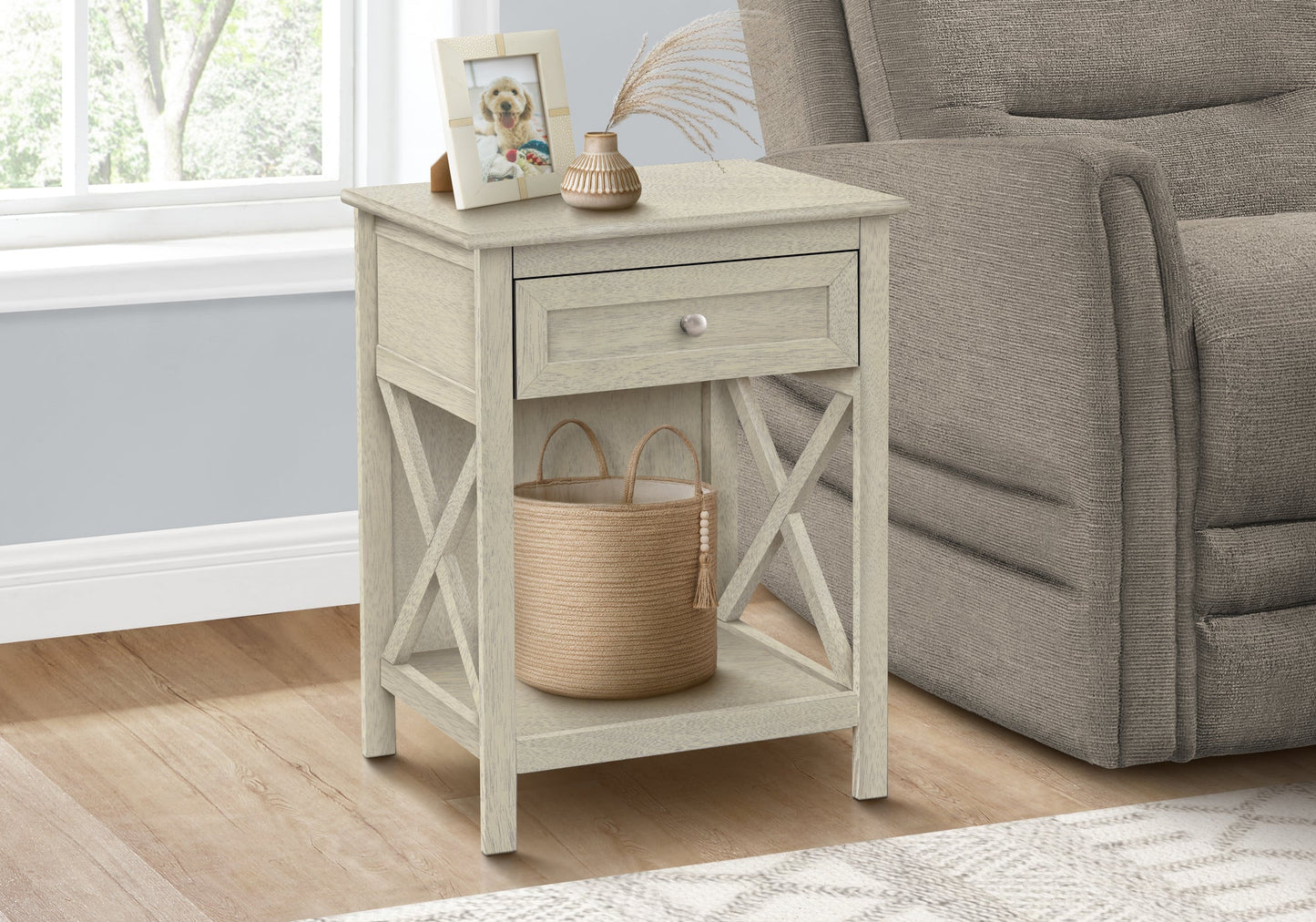 Antique 2-Tier Accent Table