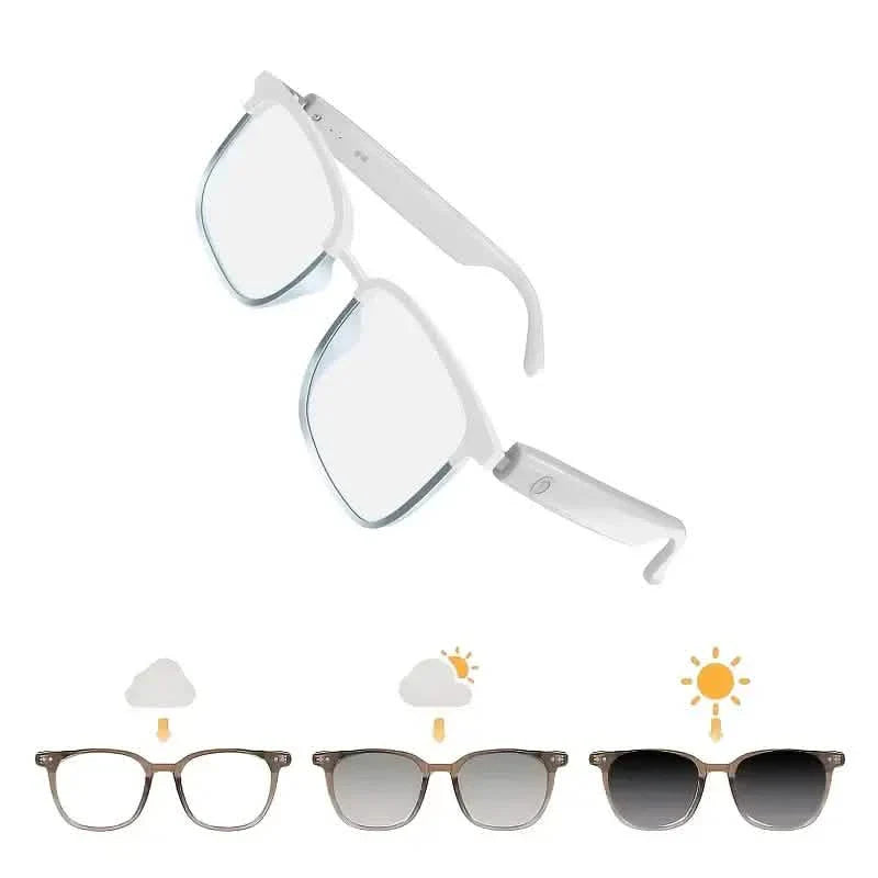 Lunettes intelligentes sans fil 2025 – Obscurcissement automatique, commande tactile, audio mains libres