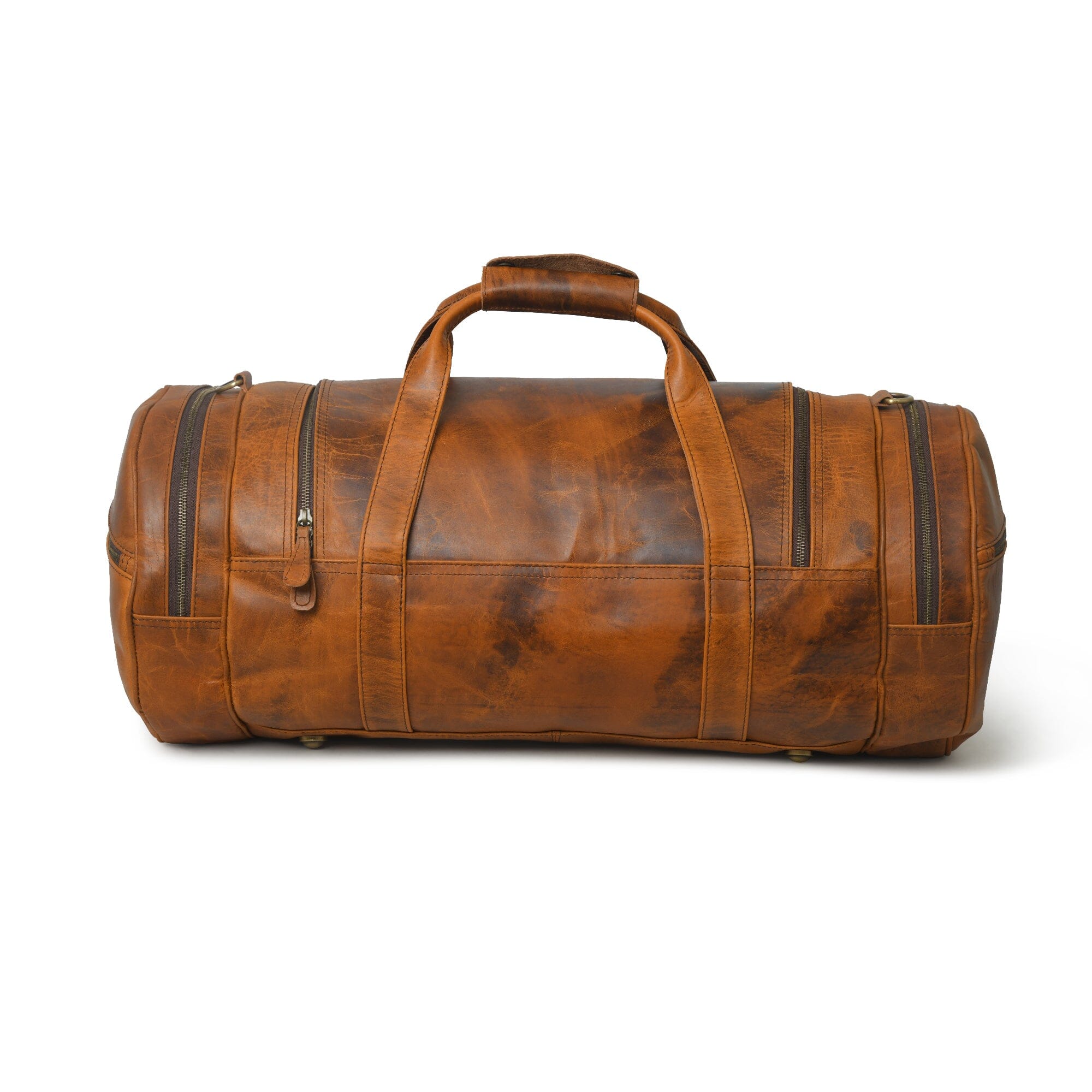 Sac de sport et de voyage en cuir, rond