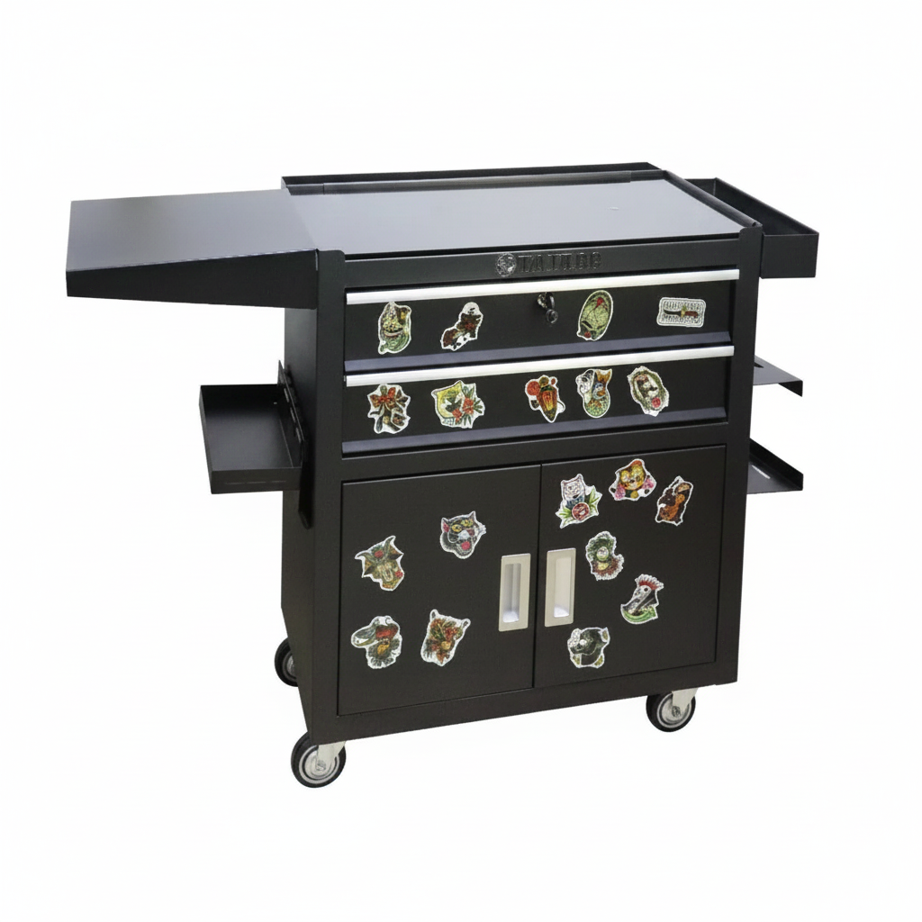 Multifunctional tattoo tool workbench tool car