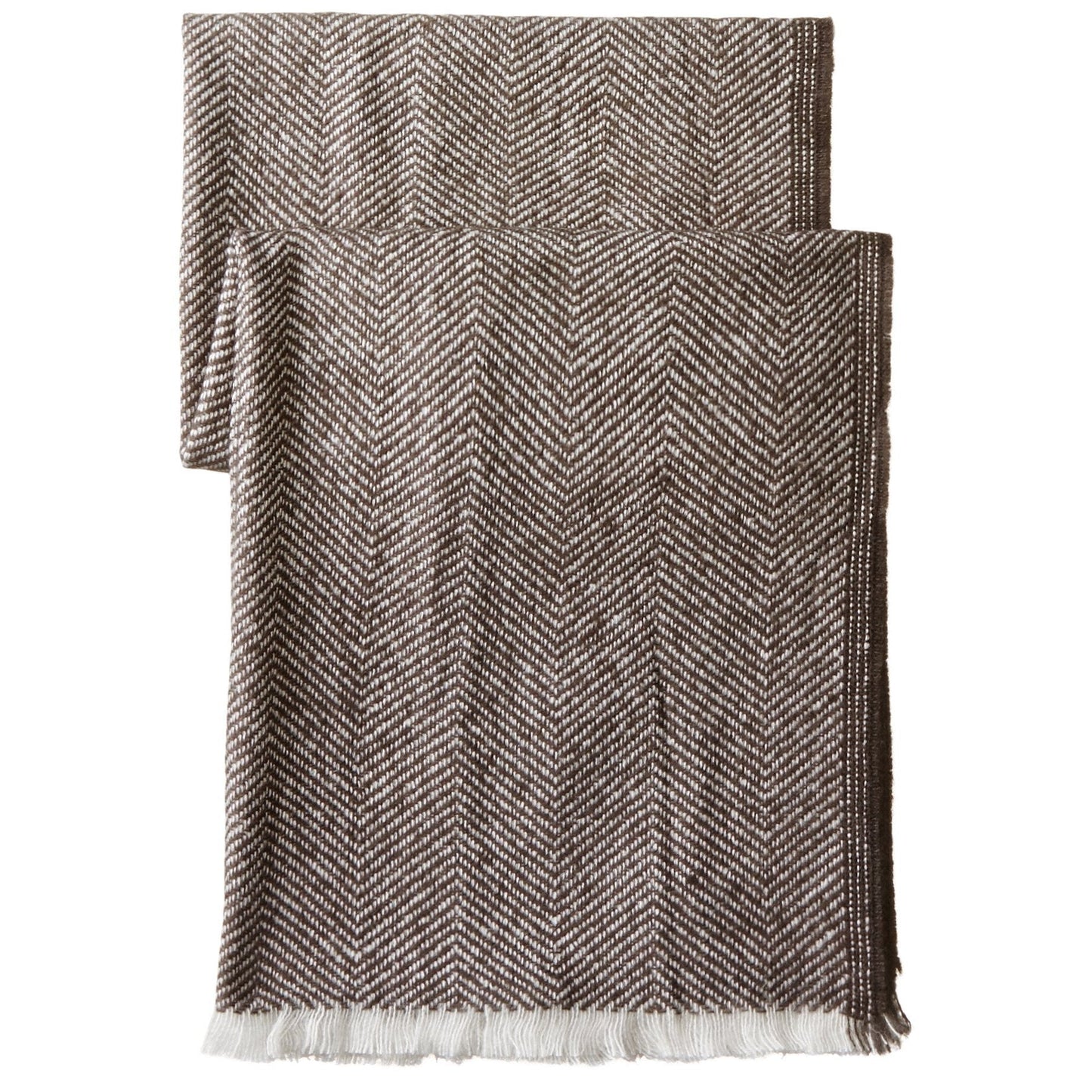 David & Young Womens Herringbone Blanket Wrap, Black, One Size