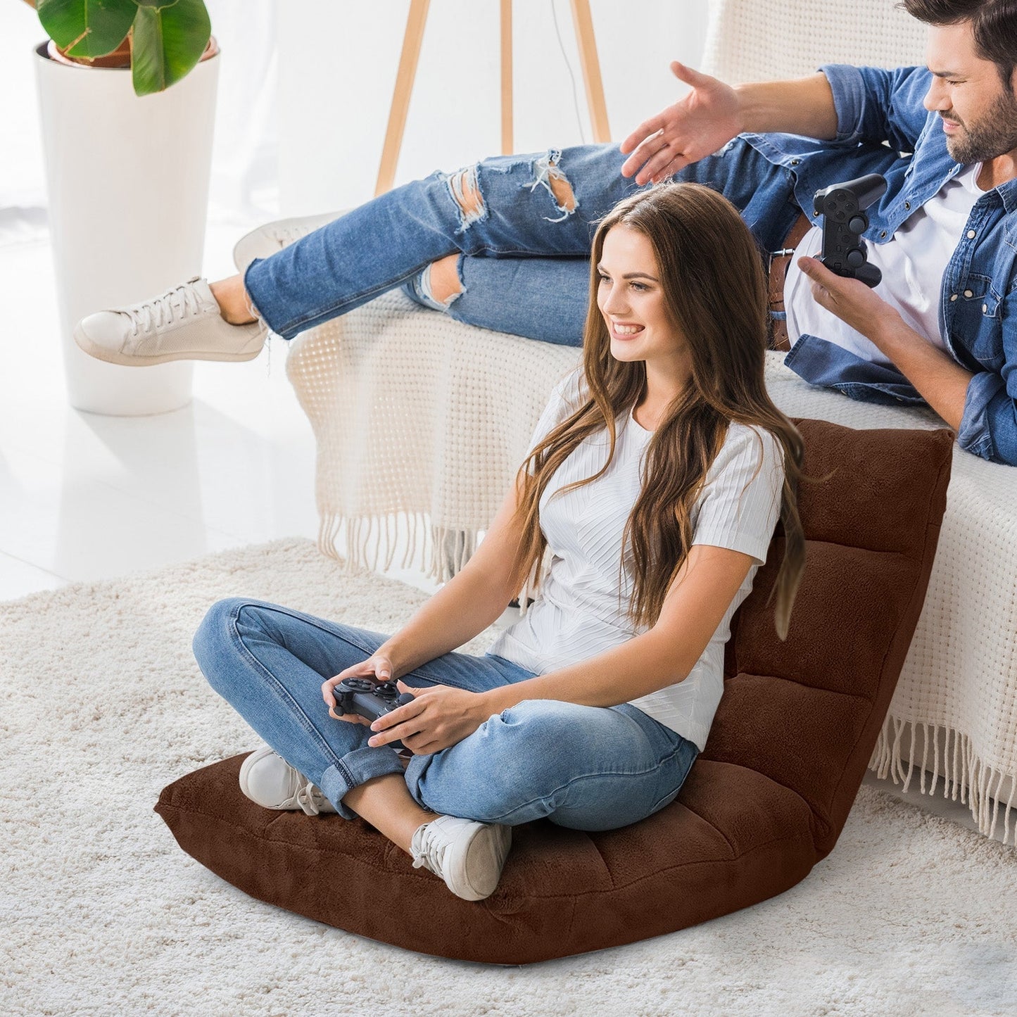 Adjustable 14-position Cushioned Floor Chair