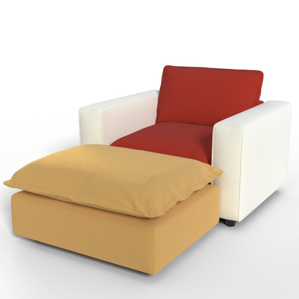 Ainfox Module Sofa Oversized Sleeper Sofa Red With Ottoman Yellow For Salon,Living Room and etc