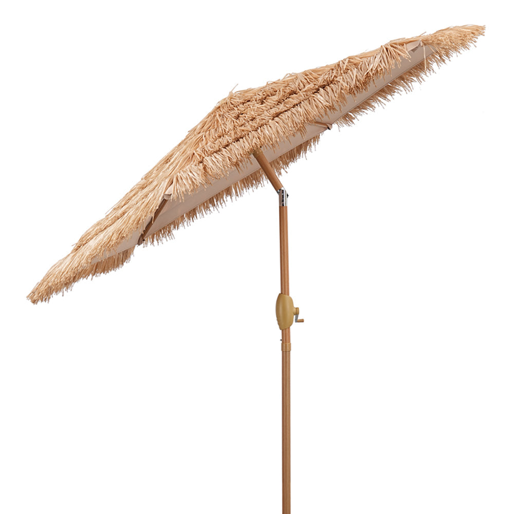 Ainfox 7.5ft Hula Thatched Tiki Umbrella Hawaiian Patio Beach Umbrella with Tilt (No Base)