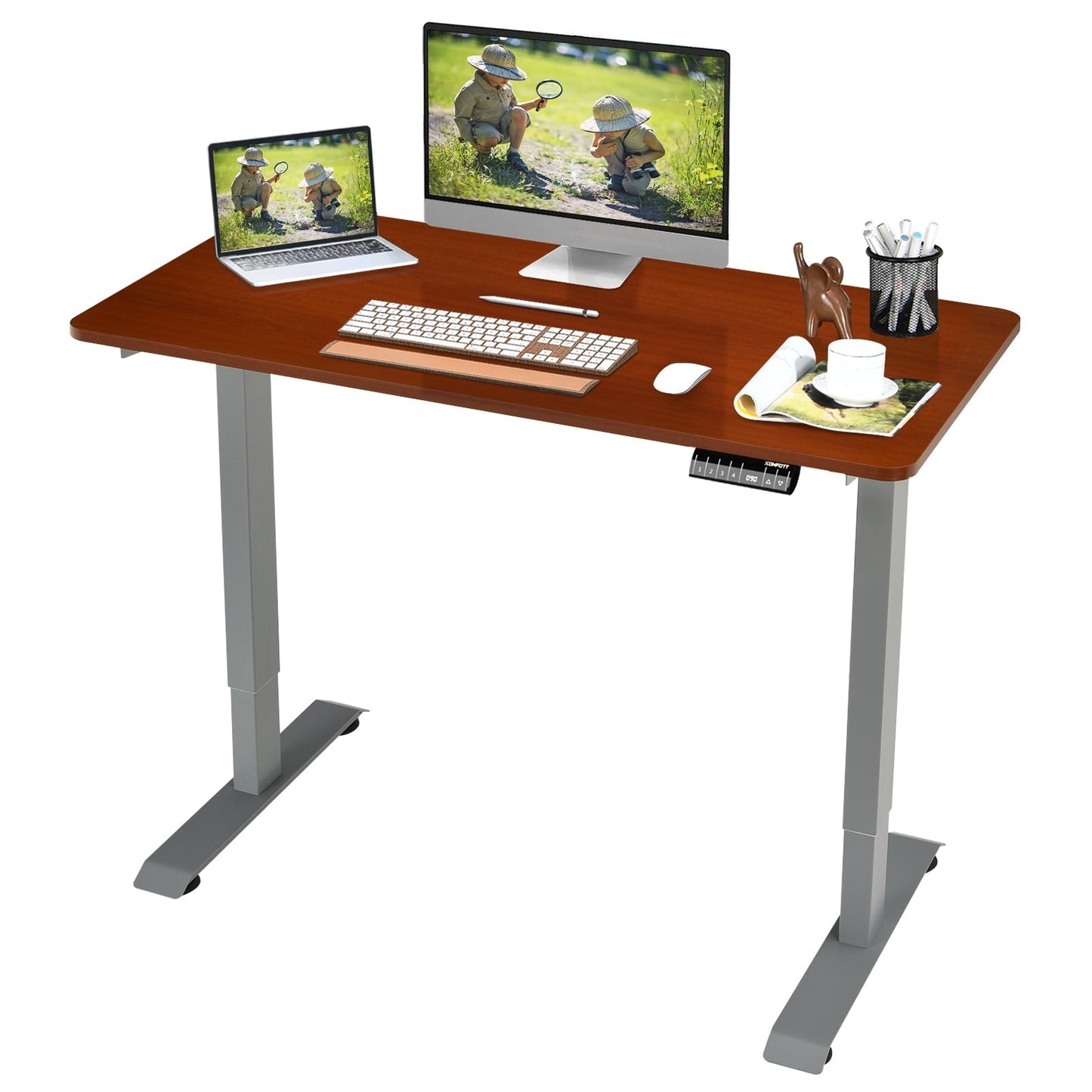 Electric Height Adjustable Standing Desk with Memory Controller