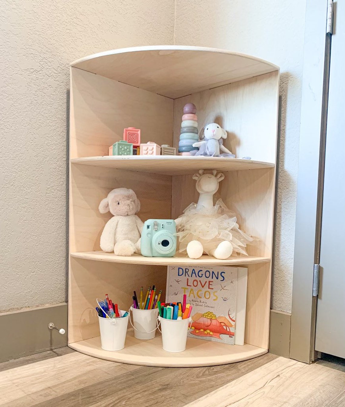 SCARLET- Corner Toy Shelf