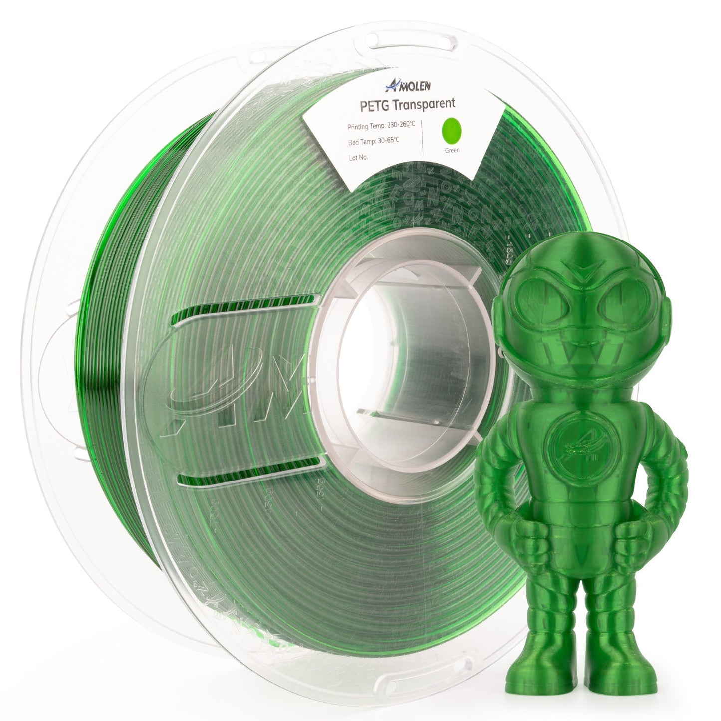 PETG Transparent 1.75mm, 1KG/2.2LB