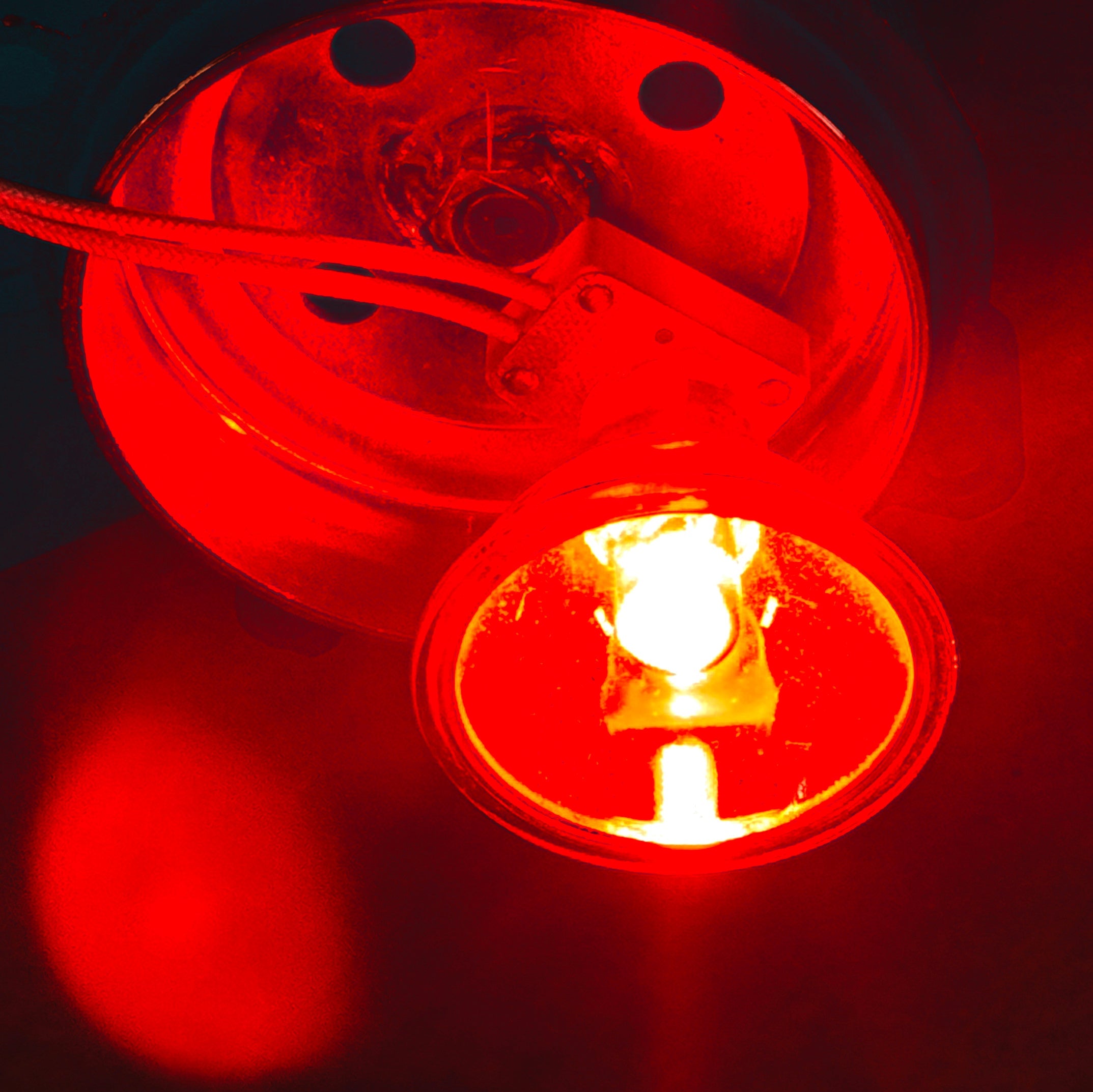 Lampe halogène infrarouge miniature / lumière rouge MR16 12 V - 24 V