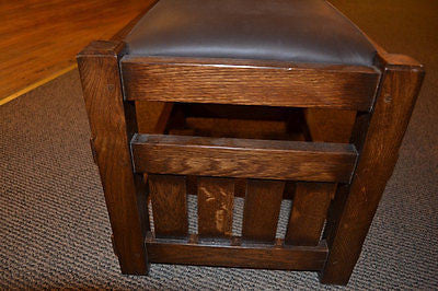 Mission Oak Footstool - Wide Spindles (2 Colors Available)