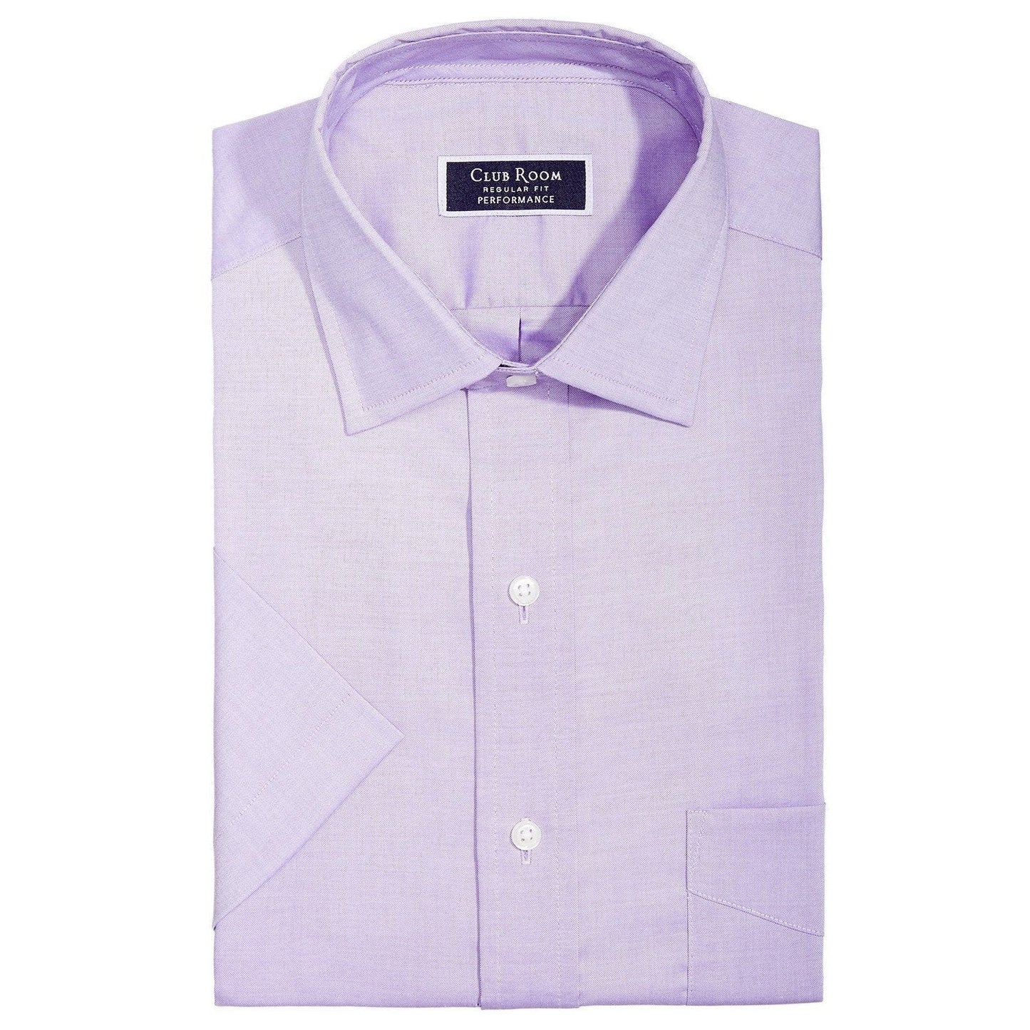 Club Room Mens Classic Fit Stretch Short Sleeve Dress Shirt, Size Medium