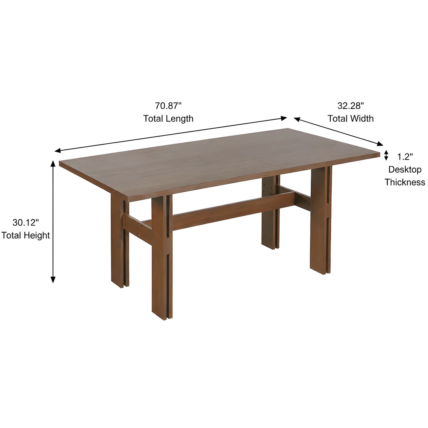 7 Pieces Modern Oval Dining Set